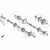 Схема вузла: Vt1100c2transmission 95-97 для Honda VT1100 Shadow ACE