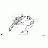 Схема вузла: Задній обтічник для Honda NSA700 DN-01