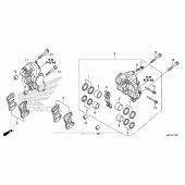 Схема вузла: Передній гальмівний супорт для Honda CBR600 CBR600RR