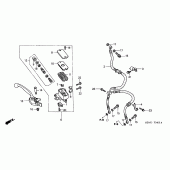 Схема вузла: Передній гальмівний циліндр для Honda CBR600 CBR600FR Racing Edition