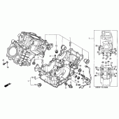 Схема вузла: Картер двигуна для Honda VTR1000 Firestorm
