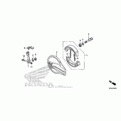 Схема вузла: Задній гальмівний барабан для Honda CRF230 CRF230F