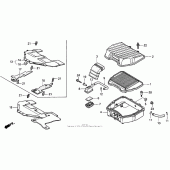 Схема вузла: Повітряний фільтр для Honda VFR750F Interceptor