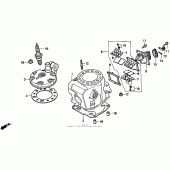 Схема узла: Головка цилиндра для Honda CR250