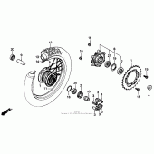 Схема вузла: Заднє колесо для Honda NX250