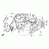 Схема узла: Нижний обтекатель для Honda RVT1000R RVT RC51