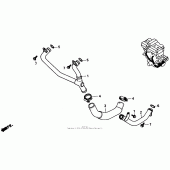 Схема вузла: Water pipe для Honda CBR1000 CBR1000F Hurricane