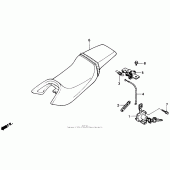 Схема вузла: Сидіння для Honda NT650 Hawk GT