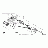 Схема вузла: Стартер електричний для Honda VFR800 Interceptor