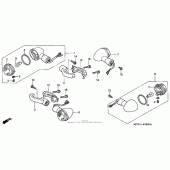 Схема узла: Front + rear поворотники для Honda VTX1800