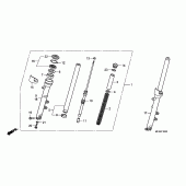 Схема вузла: Вилка передньої осі для Honda CBF1000