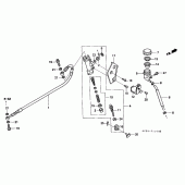 Схема вузла: Задній гальмівний циліндр для Honda XR250