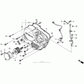 Схема вузла: Права кришка картера для Honda XR600