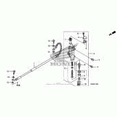 Схема узла: Задний тормозной цилиндр для Honda CRF450 CRF450R