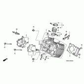 Схема вузла: Головка циліндра (FRONT) для Honda VT125 Shadow