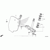 Схема вузла: Рульова траверса для Honda CRF150 CRF150R