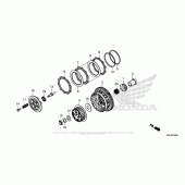 Схема вузла: Зчеплення для Honda CBR650F