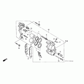 Схема вузла: Передній гальмівний супорт для Honda XR250