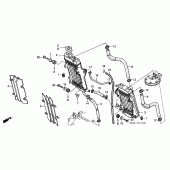 Схема узла: Радиатор для Honda CR250