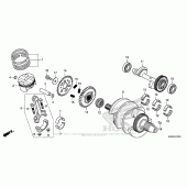 Схема вузла: Колінчастий вал & Поршень для Honda CBR500 CBR500R