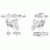 Схема вузла: Інформаційні наклейки для Honda XL650 Transalp