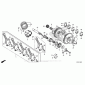 Схема вузла: Колінчастий вал & Поршень для Honda CBR1000 CBR1000RR (ABS) Fireblade