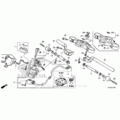 Схема вузла: Верхня траверса & Кліпон керма для Honda CBR1000 CBR1000RR Fireblade