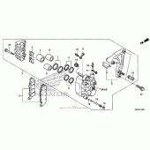 Схема узла: Задний тормозной суппорт для Honda GL1800 Gold Wing F6B Bagger