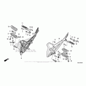 Схема узла: Подножки для Honda NC700