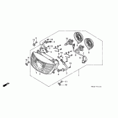 Схема вузла: Фара (1) для Honda CBR1000 CBR1000F