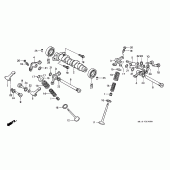 Схема узла: Распредвал и Клапан для Honda XR250