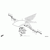 Схема узла: Переднее крыло (3) для Honda VT750 Shadow Phantom