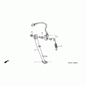 Схема вузла: Центральна підніжка для Honda CB750 Nighthawk