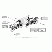 Схема вузла: Інформаційні наклейки для Honda CB1100