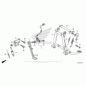 Схема узла: Подставка для Honda ST1300 Pan-European Police