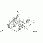 Схема вузла: Ліва кришка картера для Honda NX650 Dominator