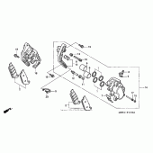 Схема узла: Передний тормозной суппорт для Honda GL1500 Valkyrie Interstate