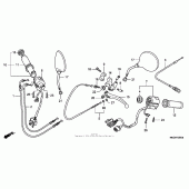 Схема узла: Пульт управления рулевой для Honda VT750 Shadow Aero
