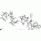 Схема вузла: Нижній обтічник для Honda CBR900RR CBR919RR Fireblade