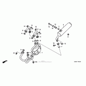 Схема вузла: Вихлопна система (1) для Honda VFR800 Interceptor