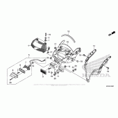 Схема вузла: Taillight + License Light (2) для Honda VT1300 Fury