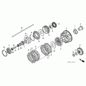 Схема вузла: Зчеплення для Honda VFR400