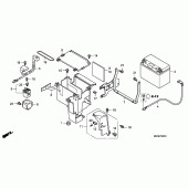Схема вузла: Акумулятор для Honda VT750 Shadow Aero