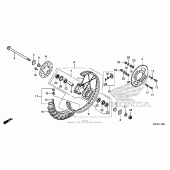 Схема вузла: Заднє колесо для Honda CRF150 CRF150RB