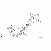 Схема вузла: Вихлопна система для Honda CBR600 CBR600F