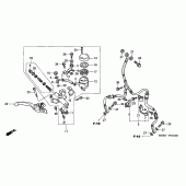 Схема вузла: Передній гальмівний циліндр для Honda VTR1000 Firestorm