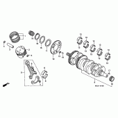 Схема узла: Коленчатый вал и Поршень для Honda CB1100 CB1100SF X11
