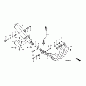 Схема вузла: Вихлопна система (CBF600S8 / SA8 / N8 / NA8) для Honda CBF600