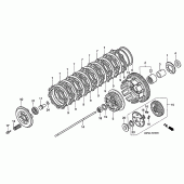 Схема узла: Сцепление для Honda VF750 Magna