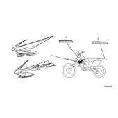 Схема вузла: Label read the manual (CRF250X8 / 9) для Honda CRF250 CRF250X